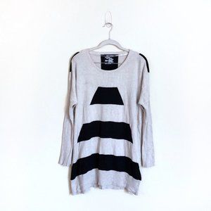 Just Female Beige & Black Pullover Sweater size S/M
